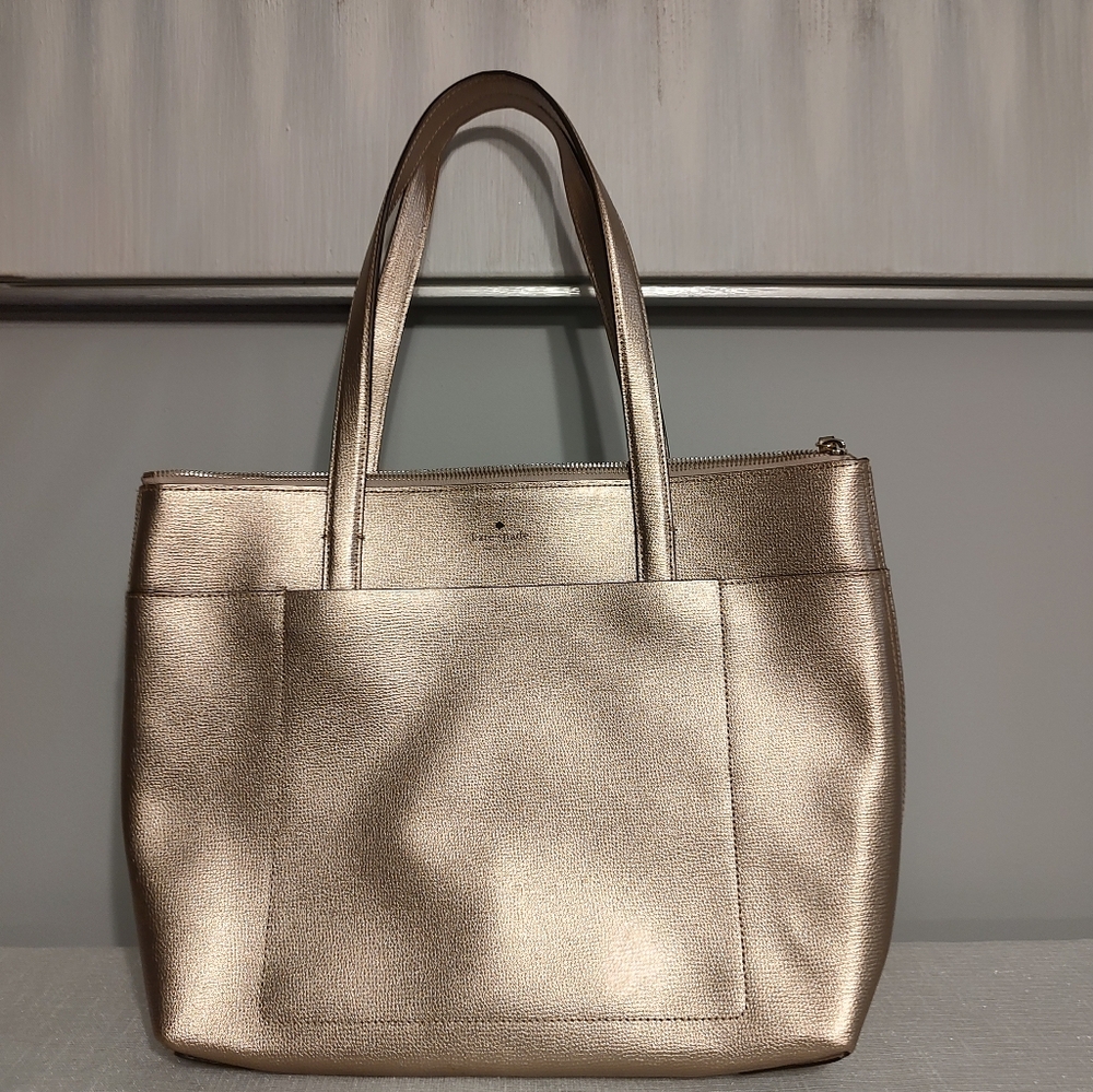 Kate Spade, large tote, gold